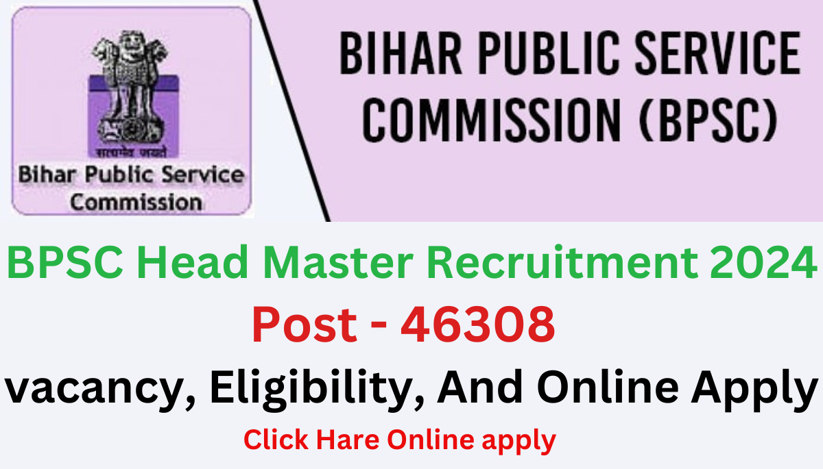 Bihar BPSC Head Master Recruitment 2024