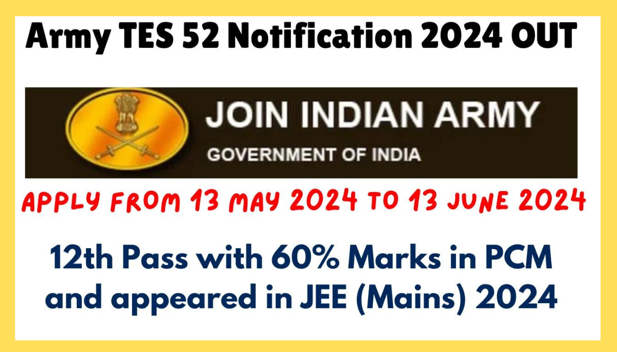 Army TES 52 Recruitment 2024